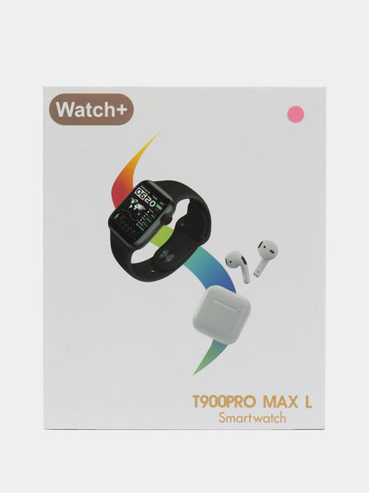 Combo Smart Watch T900 Pro Max L + Audifonos Inalambricos